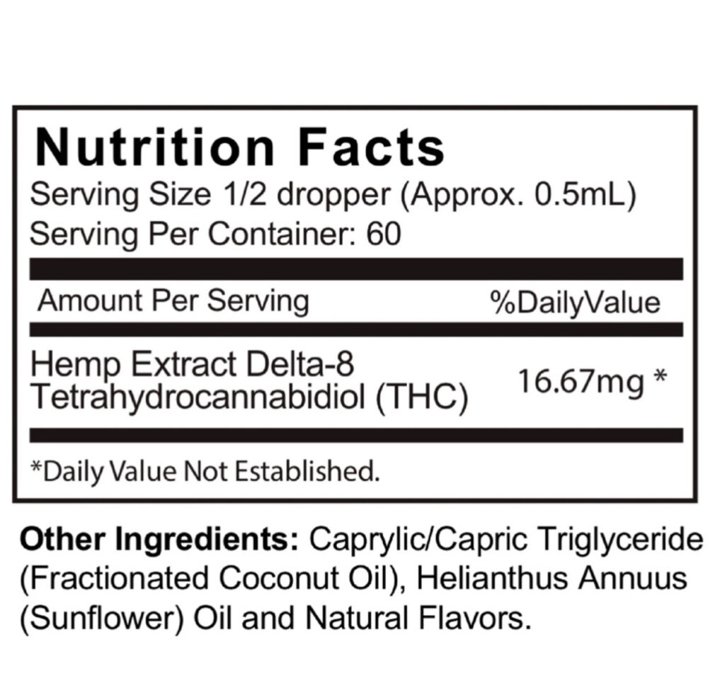 Delta-8 Tincture Drops (with MCT) | His Grace Organics